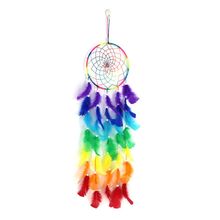 Dream Catcher Colorful Dreamcatchers Handmade Rainbow Traditional Feather Hanging Home Wall Decoration Bedroom Ornament Craft 2024 - buy cheap