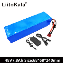 Liitokala-bateria para carro elétrico, 48v, 18650 ah, 13s, 3p, alta potência,, motocicleta elétrica, diy, proteção bms + carregador 2a 2024 - compre barato