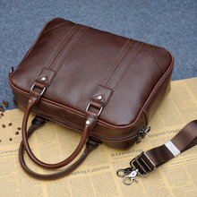 Men's Briefcase Portfolio Men's bag over the shoulder Laptop bags Leather Shoulder bag office Belt bag Messenger 2024 - buy cheap