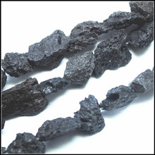 40CM Length black lava stone irregular ships lava chips 20-25mm nature gem stone accessories 2024 - buy cheap