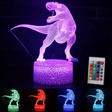 3D Dinosaur Toys LED Illusion Visual Lamp Cool Tyrannosaurus Toys Light Up Glow In The Dark T-Rex Toys for Boys Birthday Gifts 2024 - buy cheap