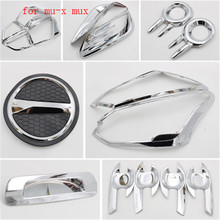 ABS Chrome Front+Rear headlight Lamp Cover Fog light Lamp Cover Trim Door bowl for ISUZU mu-x mux 2017 2018 Car styling 2024 - buy cheap