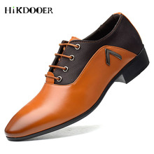 New Arrival Men Formal Shoes Breathable Lace-up Flat Business Pointed Toe Wedding Shoes PU Leather Male Dress Shoes 2024 - buy cheap