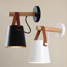 Nordic Wooden belt Wall Lamps  for Living Room Modern Minimalist Wall Light Stairs Corridor Retro Home Study Cafe Wall Light 2024 - buy cheap