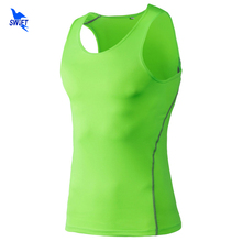 Brand Clothing Compression Weightlifting Vest Mens Quick Dry Tank Tops Bodybuilding Running Sleeveless Shirt Gym Fitness Clothes 2024 - buy cheap