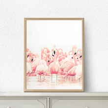 Lona Da Cópia Da Arte do Cartaz De Parede Tropical Flamingo Rosa Animal Fotografia de Aves Pintura Grande Arte Imagem Decoração Da Parede Do Berçário 2024 - compre barato