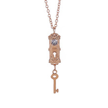 Fashion Alice in Wonderland Necklace Gold Key  Pendant With Crystal Wholesale 24pcs/lot 2024 - buy cheap