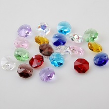2000pcs mixed colors crystal octagon beads in 1 hole or 2 holes for crystal garland strand chain& chandelier chain 2024 - buy cheap