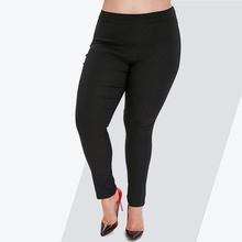 Rosegal Plus Size Back Pockets Elastic Waist Pants Women Bottoms Female Casual High Waist Pants Ladies Trousers Big Size Clothes 2024 - buy cheap