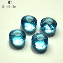 StreBelle-cuentas de cristal redondas planas AAA, joyería artesanal, pulsera, cuentas espaciadoras sueltas de 8mm, 100 unids/bolsa 2024 - compra barato