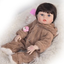 Кукла Реалистичная силиконовая для новорожденных, Реалистичная Модная Кукла Реалистичная, 55 см 23 дюйма 2024 - купить недорого