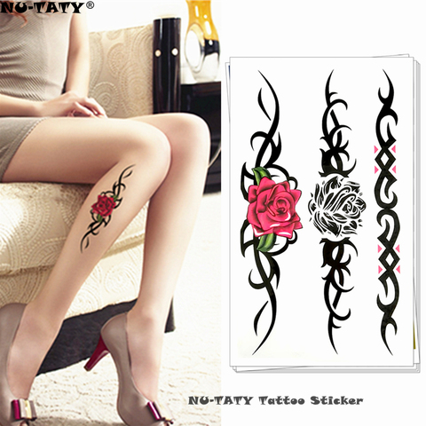 Buy Nu Taty Rose Chain Temporary Tattoo Body Art Arm Flash Tattoo Stickers 17 10cm Waterproof Fake Henna Painless Tattoo Sticker In The Online Store Personal Tool Supplies Store At A Price Of 1 59