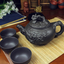 Chinese Porcelain Yixing Zisha Tea Set 380ml + 3 Cups 40ml Kung Fu Teaset Teapots Handmade Zisha Ceramic Kettle 2024 - buy cheap