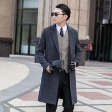 Without buttons mens woolen coats man long coat men clothes slim fit overcoat men sleeve Grey winter autumn fashion big size 9XL 2024 - buy cheap