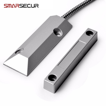 Smarsecur-sistema de alarme residencial, com fio e metal, para porta, interruptor de contato magnético