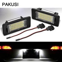 PAKUSI-luces LED para matrícula de coche, lámpara SMD blanca de 12V, para Audi A4, b8, A5, S5, Q5, TT, RS, VW, Volkswagen, Passat 5D, R36 2024 - compra barato