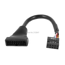 Placa base USB 3,0 de 19 pines, macho a USB 2,0, 9 pines, Cable interno hembra de 6" 2024 - compra barato