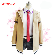 VEVEFHUANG Steins Gate Cosplay Costume Japanese Anime Cosplay Makise Kurisu Cosplay Jacket Coat Outfit Suits Uniform 2024 - buy cheap