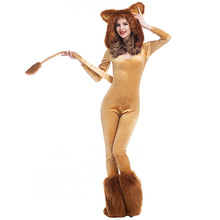 Deluxe Lion Costume Halloween animal cosplay costume Jumpsuits Set women adult cos animal costume Body Suit 2024 - buy cheap
