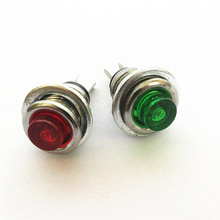 10pcs/lot  Small micro button switch DS-101 8MM self-reset push button round lock-free switch red green 2024 - buy cheap