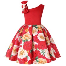 2019 New Baby Girl Printing Princess Dress For Wedding Party Kids Dresses Toddler Children Fashion Christmas Clothing 2-8y 2024 - buy cheap