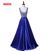 FADISTEE New arrival elegant party dress evening dresses Vestido de Festa luxury satin gown sexy V-neck bling beading sexy back 2024 - buy cheap