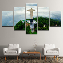 Canvas Painting Christ the Redeemer (statue) 5 Pieces Wall Art Painting Modular Wallpapers Poster Print for living room Decor 2024 - buy cheap