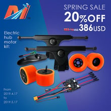 Maytech primavera venda 20% fora 90mm skate hub motor kit duplo esc longboard elétrico controlador remoto 2024 - compre barato