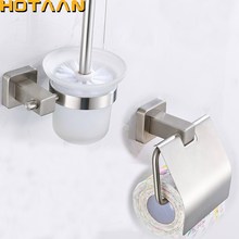 NEW Free shipping,SUS 304 Stainless Steel Bathroom Accessories Set,toilet brush holder,Paper Holder,bathroom sets HT-813400-2 2024 - buy cheap