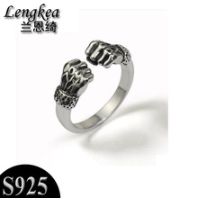Rings for men 925 sterling silver rings double fists model opening ring men jewelry men accessories charms trinket free shipping 2024 - buy cheap