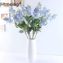 Artificial Hyacinth/Delphinium Silk flowers Lilac With Greenery Branches for Home Party Garden Decoration Crafting Displaying 2024 - buy cheap