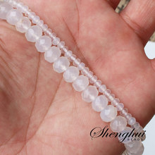 Mini.order is $7!2x4mm 4x6mm 5x8mm Natural Faceted White Agates Stone Rondelle Abacus DIY Loose Beads 15" 2024 - buy cheap