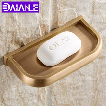 BAIANLE Toilet Soap Dish with Drain Bathroom Soap Box Wall Mount Drainage Tray Brass Soap Holder Antique Bathroom Accessories 2024 - buy cheap