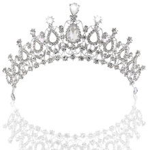 Luxury Bride Silver Color Handmade Rhinestone Crystal Diadem Wedding Bridal Tiaras and Crown Women Hair Jewelry Accessories JL 2024 - buy cheap