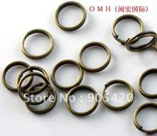OMH оптовая продажа 2000 шт./лот DIY бронзовые покрытые металлические разрезные кольца 6 мм 2022 - купить недорого