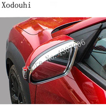 Traseira do carro espelho de vidro lateral retrovisor guarnição quadro chuva escudo sol viseira sombra para hyundai kona encino kauai 2017 2018 2019 2020 2024 - compre barato