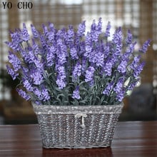 YO CHO Pastoral Style Decoration Artificial Purple Romantic Lavender Flowers Wedding Scene Decor Fake Flowers Home Decor Flowers 2024 - buy cheap