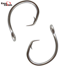 Easy Catch 40pcs 39960 Extra Strong Stainless Steel Fishing Hooks White Thick Tuna Circle Bait Fishing Hook 8/0 -15/0 2024 - buy cheap