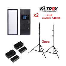 Viltrox L132B Dimmable LED Video Light 5400K Studio LED Lighting Kit + Light Stand + battery+charger for Camera YouTube live 2024 - buy cheap