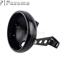 7 "motocicleta led farol habitação w/suporte do farol titular balde capa para harley suzuki yamaha honda cafe racer 2024 - compre barato