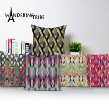 Capa de almofada geométrica para sala de estar, capa de almofadas estilo geométrico, almofadas coloridas e fáceis de alta qualidade 2024 - compre barato