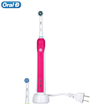Oral B Pro-cepillo de dientes eléctrico 600 3D, recargable, giratorio, resistente al agua, cabezales de repuesto 2024 - compra barato