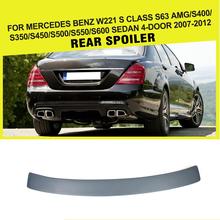 Car Style ABS Grey Car Roof Spoiler Wing Lip for Mercedes Benz S-CLass W221 S63 AMG Sedan 4-Door 2007-2012 2024 - buy cheap