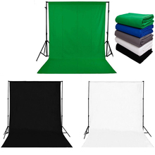 Fondo de tela de algodón para estudio fotográfico, telón de fondo de muselina de 10x20 pies, color sólido, negro, blanco, verde, pantalla Chroma Key 2024 - compra barato