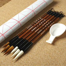 Hot Sale Chinese Traditional Calligraphy Pen Brush Set 6pcs Large Middle Small Regular Script Weasel Hair Writing Bushes 2024 - buy cheap