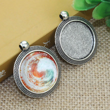 5pcs/lot 25mm Inner Size Zinc alloy Simple Necklace Pendant Cameo Cabochon Base Base Tray Bezel Blank F-020114 2024 - buy cheap