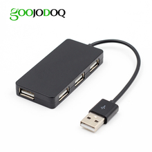 GOOJODOQ 4 Port Slim Mini USB 2.0 Splitter Adapter for Laptop PC Computer Desktop Black / White hot sale 2024 - buy cheap