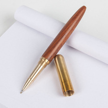 school pen Metal+Wooden Luxury Ballpoint Pens & Black ink For Office Business Roller Ball Pen gift box 2024 - buy cheap