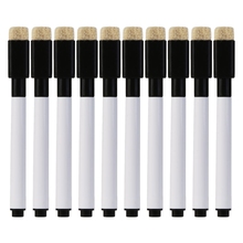 Caneta marcador apagável, caneta para quadro branco tinta preta, material de papelaria e escritório, escola e escritório com 10 peças 2024 - compre barato