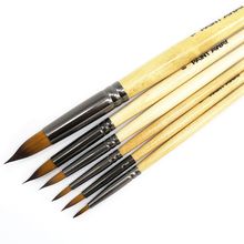 6 pcs set watercolor art Brushes Pointed Tip Acrylic Brush Nylon Hair Gouache Paint Brush Set artist paint brushes 2024 - buy cheap